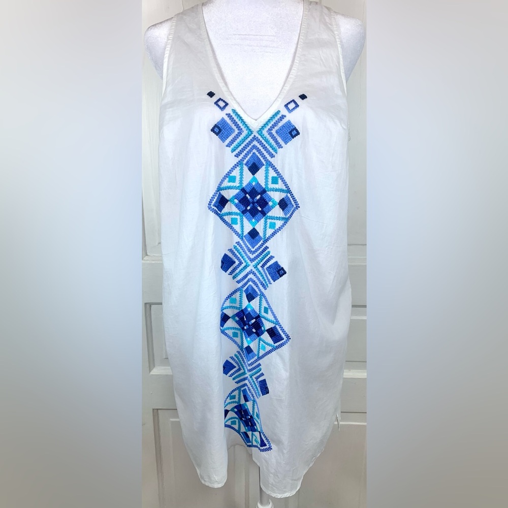 Mudpie Embroidered Coverup/Nightgown/Dress/Long Tank